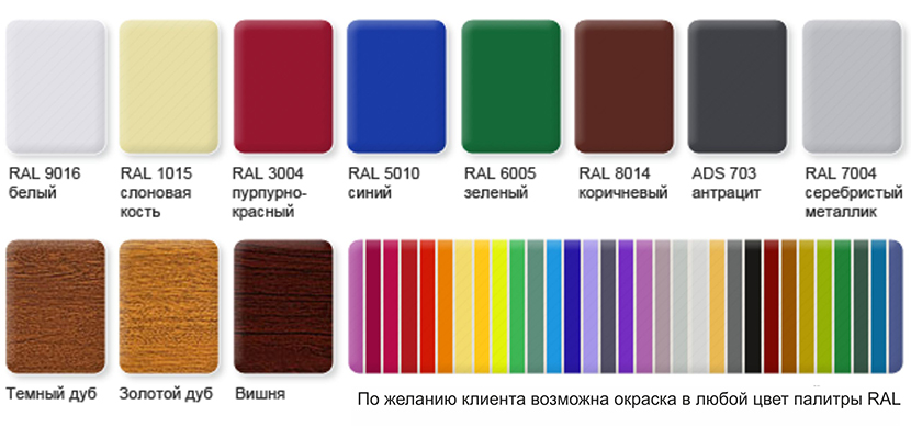 Спектр оттенков для покраски ворот